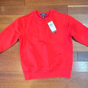 Ralph Lauren Brand New Smooth cotton-blend red sweatshirt